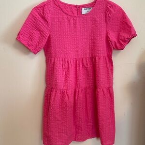 Old Navy Pink Textured Casual Dress